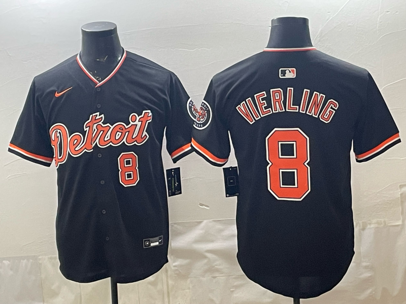 Men Detroit Tigers #8 Vierling black Nike 2026 MLB Jersey 040931->detroit tigers->MLB Jersey